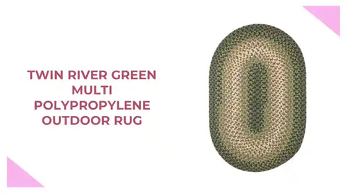 Twin River Green Multi Polypropylene Outdoor Rug by@Outfy