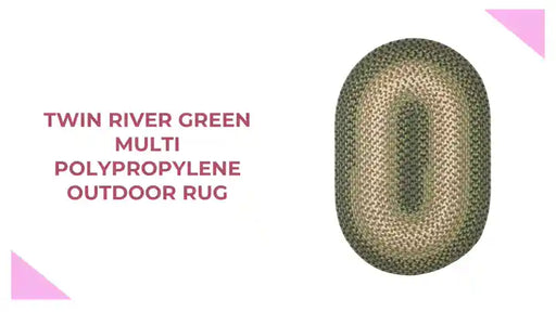 Twin River Green Multi Polypropylene Outdoor Rug by@Outfy