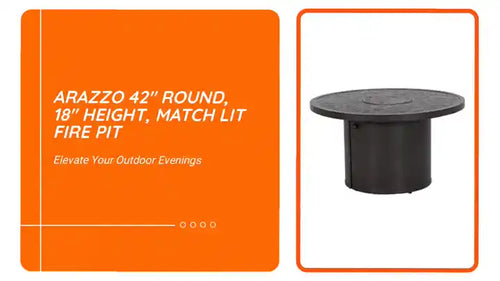 Arazzo 42" Round, 18" Height, Match Lit Fire Pit by@Outfy
