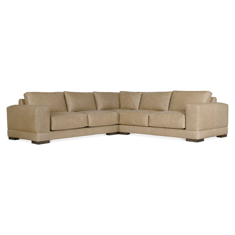 Bernhardt Lars Leather 3-Piece Sectional