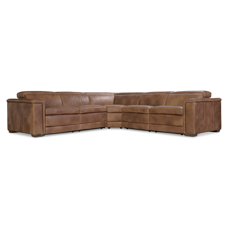 Bernhardt Lioni Leather 3-Piece Power Motion Sectional