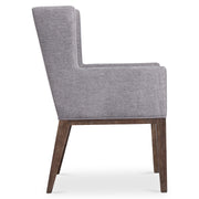 Bernhardt Linea Upholstered Arm Chair in Cerused Charcoal Finish
