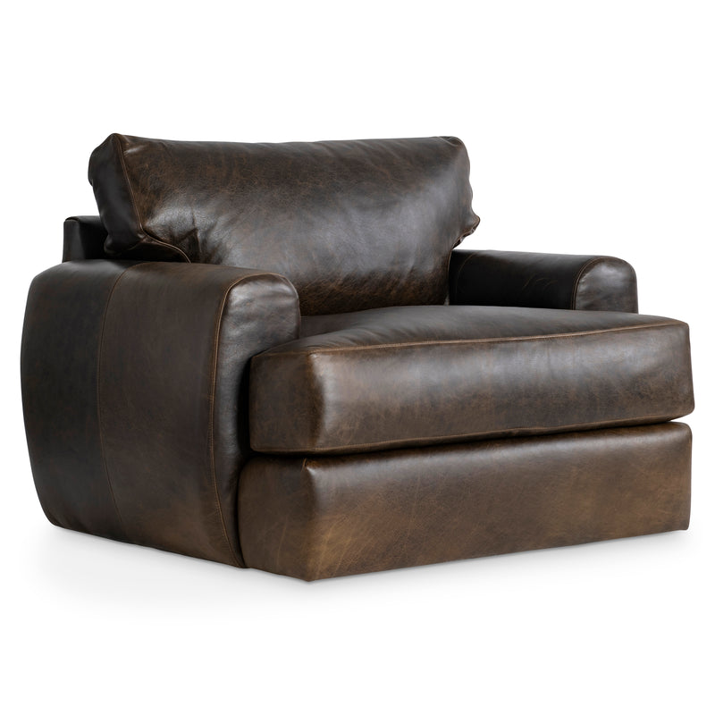 Bernhardt Cameron Leather Swivel Chair