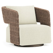 Bernhardt Maldives Outdoor Swivel Chair, Cream