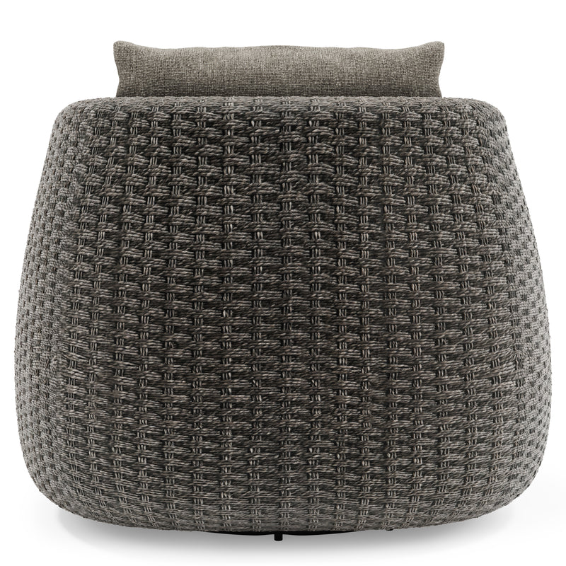 Bernhardt Sarene Outdoor Swivel Chair, Grey