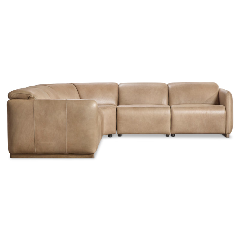 Bernhardt Alta 5-Piece Leather Power Motion Sectional