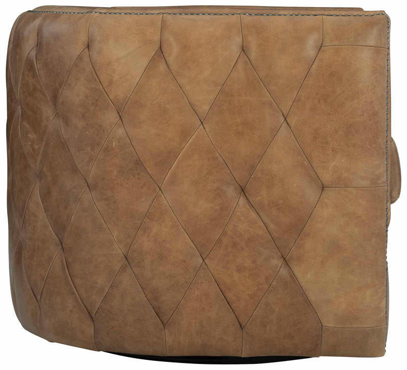 Bernhardt Palazzo Brown Leather Swivel Chair