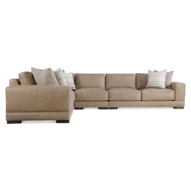 Bernhardt Lars Leather 4-Piece Sectional