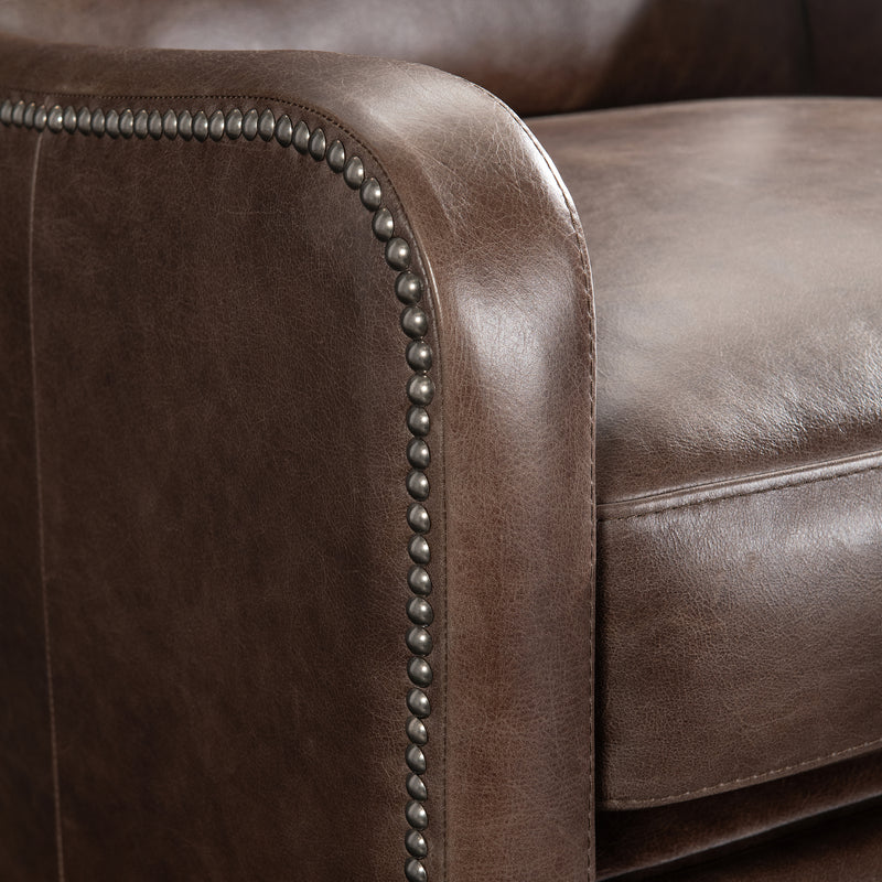 Bernhardt Landon Leather Recliner, Brown