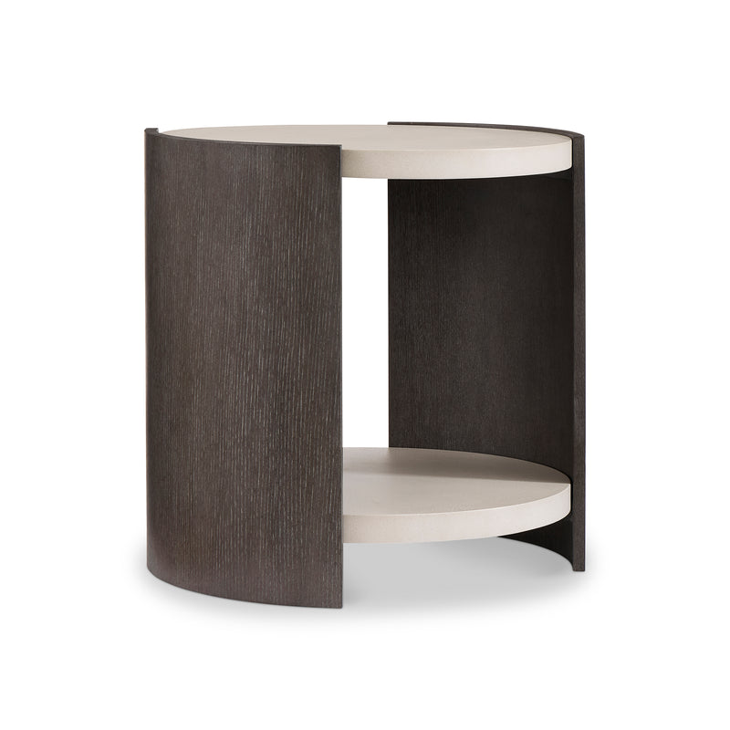 Bernhardt Prado Side Table in Porcini Finish
