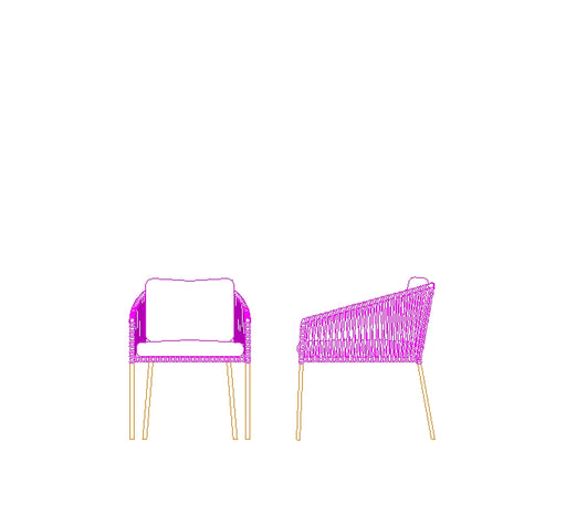 Bernhardt Amalfi Outdoor Arm Chair - Bare Frame