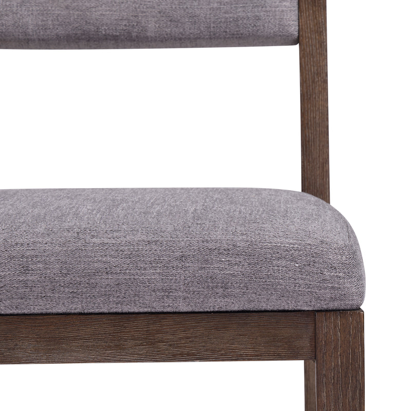 Bernhardt Linea Side Chair in Cerused Charcoal Finish