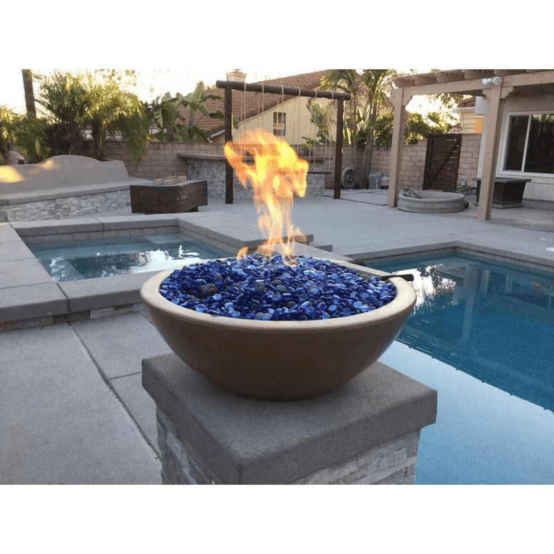 The Outdoor Plus Sedona Fire & Water Bowl – 33" GFRC Concrete