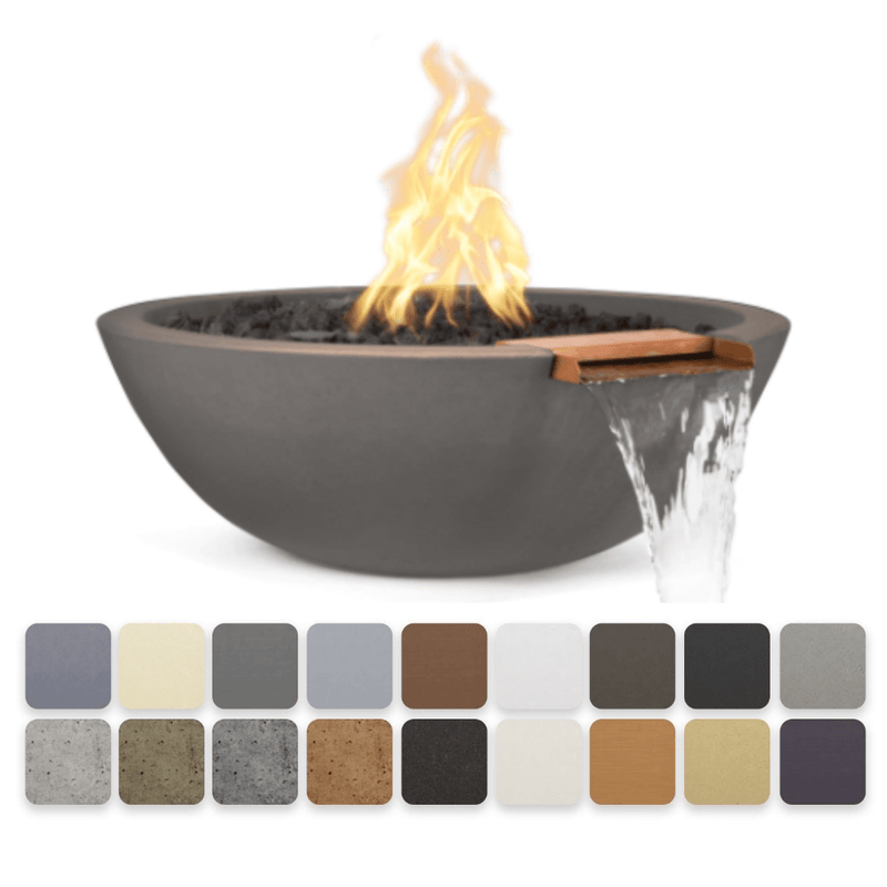 The Outdoor Plus Sedona Fire & Water Bowl – 33" GFRC Concrete