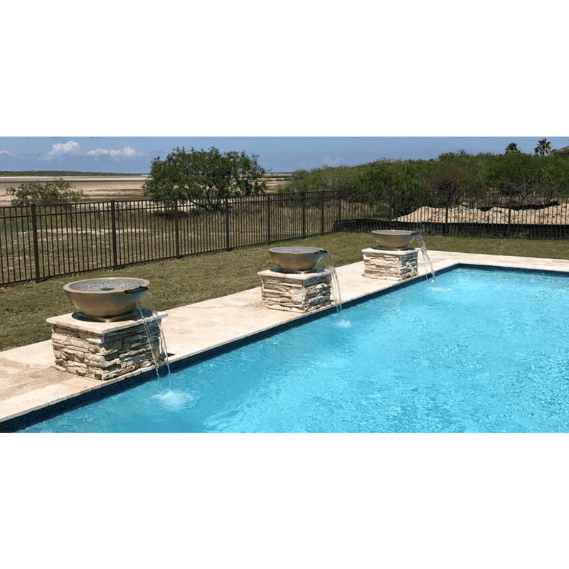 The Outdoor Plus Sedona Fire & Water Bowl – 33" GFRC Concrete