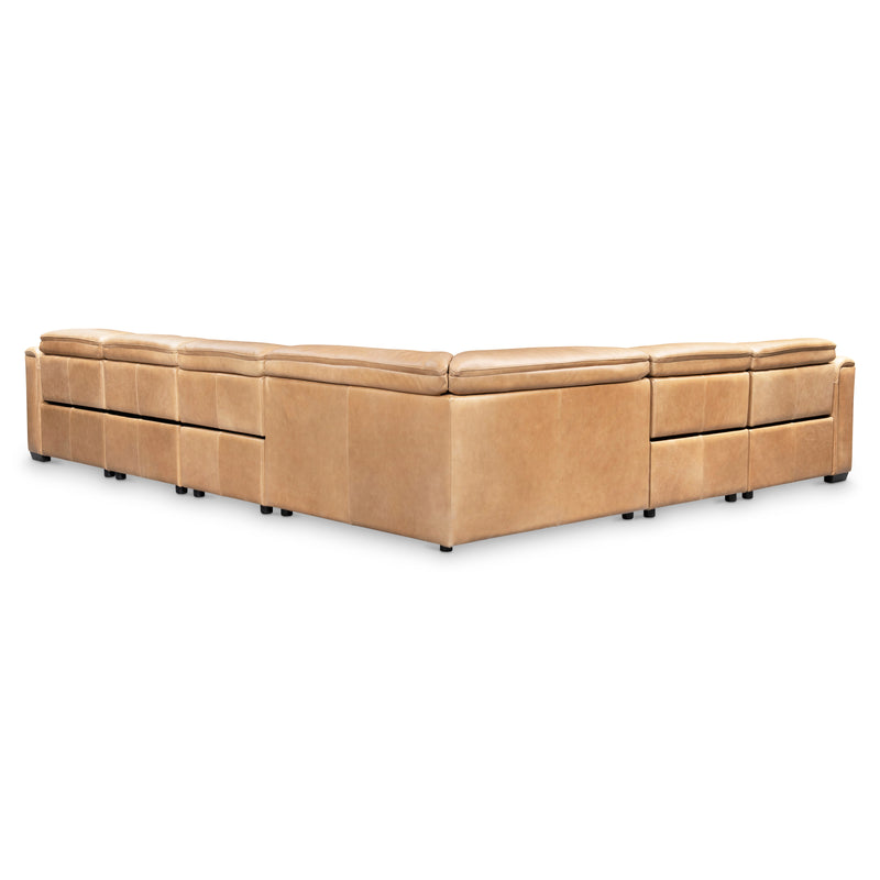 Bernhardt Billings Leather Power Motion Sectional