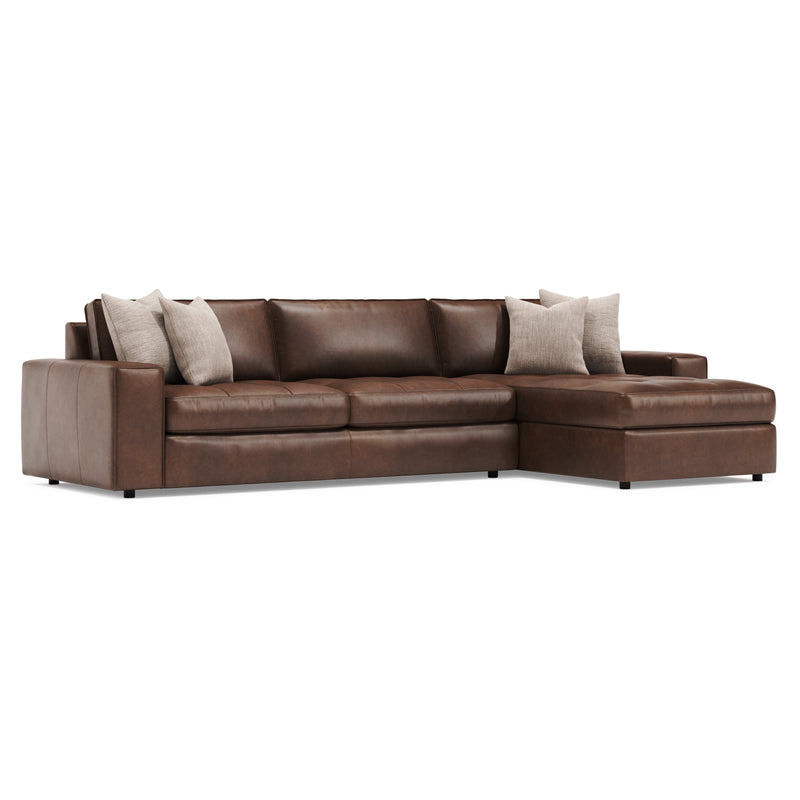Bernhardt Nest 2-Piece Leather Sectional