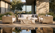 Bernhardt Praia Outdoor Chair shown in a styled room setting