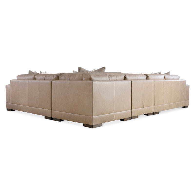 Bernhardt Lars Leather 4-Piece Sectional