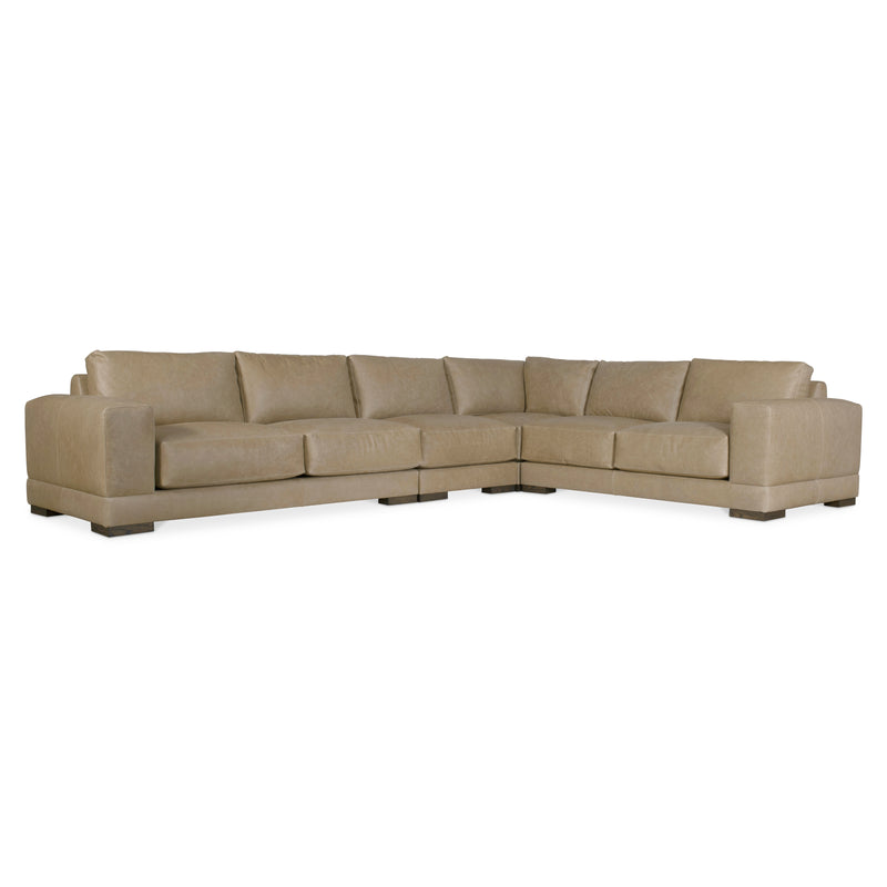 Bernhardt Lars Leather 4-Piece Sectional