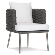 Bernhardt Santa Cruz Outdoor Arm Chair in Cadet Grey