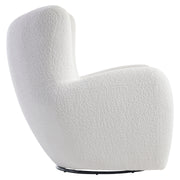 Bernhardt Silvi Fabric Swivel Chair, White
