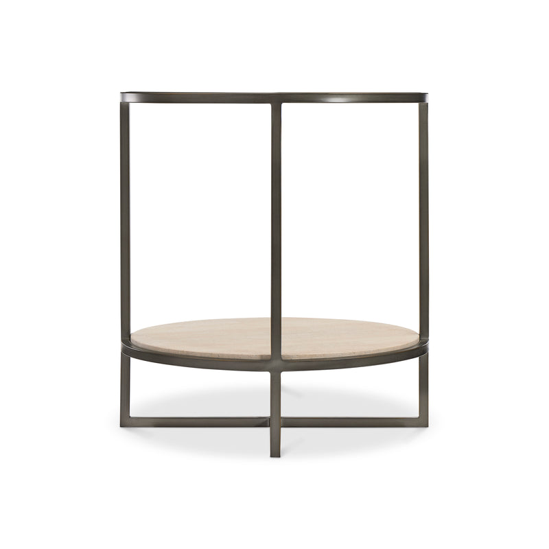 Bernhardt Harlow Metal Round Chairside Table