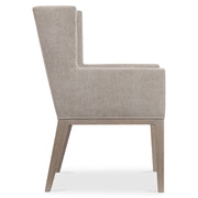 Bernhardt Linea Upholstered Arm Chair in Cerused Greige Finish
