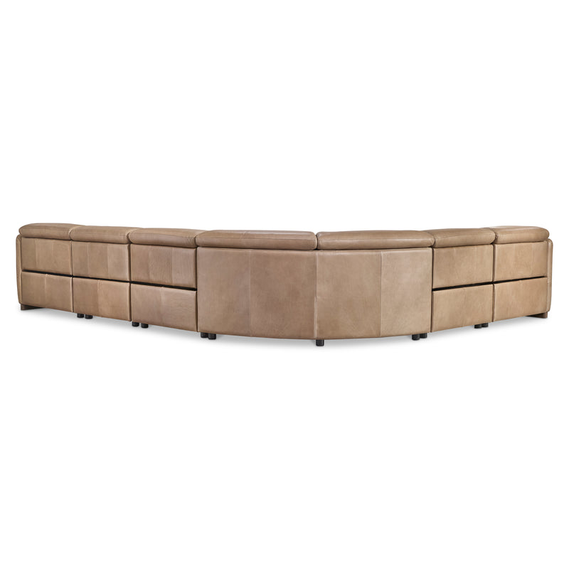 Bernhardt Alta 6-Piece Leather Power Motion Sectional
