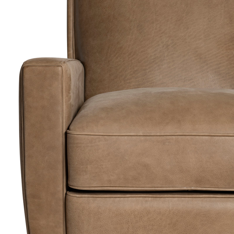 Bernhardt Bastille Leather Recliner, Tan