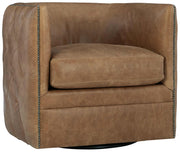 Bernhardt Palazzo Brown Leather Swivel Chair