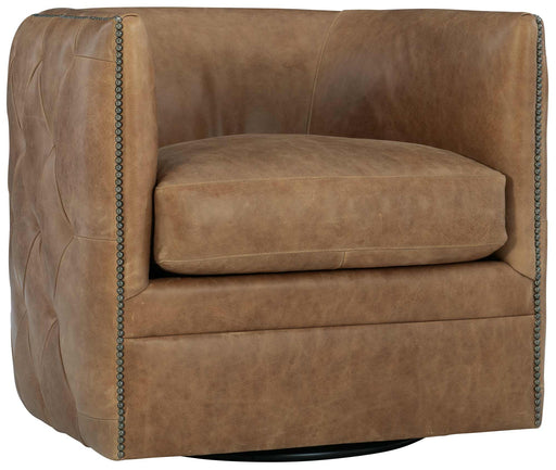 Bernhardt Palazzo Brown Leather Swivel Chair