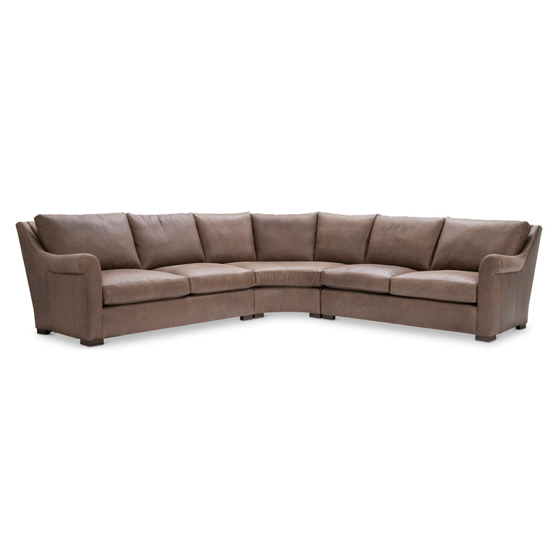 Bernhardt Keirnan 3-Piece Leather Sectional