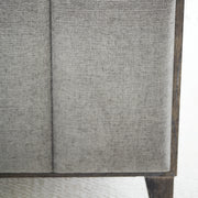 Bernhardt Linea California King Panel Bed with Upholstered Headboard and Footboard in Cerused Charcoal Finish