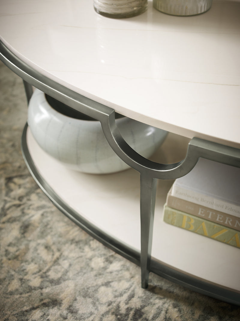Bernhardt Morello Oval Metal Cocktail Table