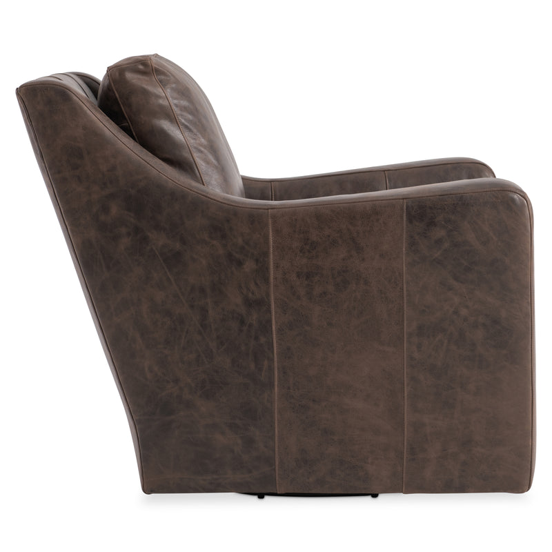 Bernhardt Ventura Leather Swivel Chair
