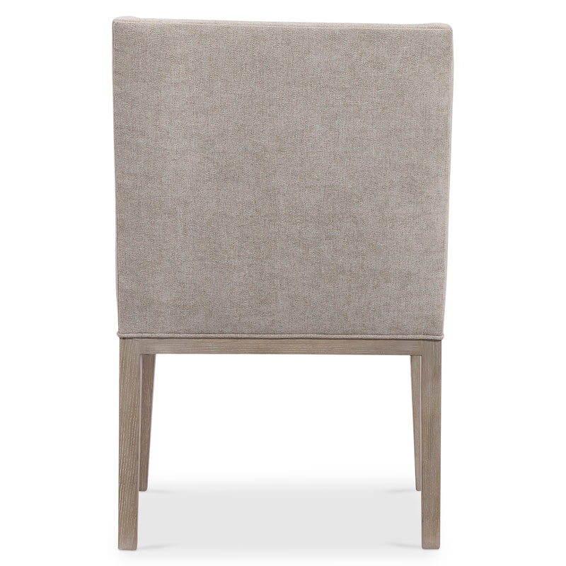 Bernhardt Linea Upholstered Arm Chair in Cerused Greige Finish