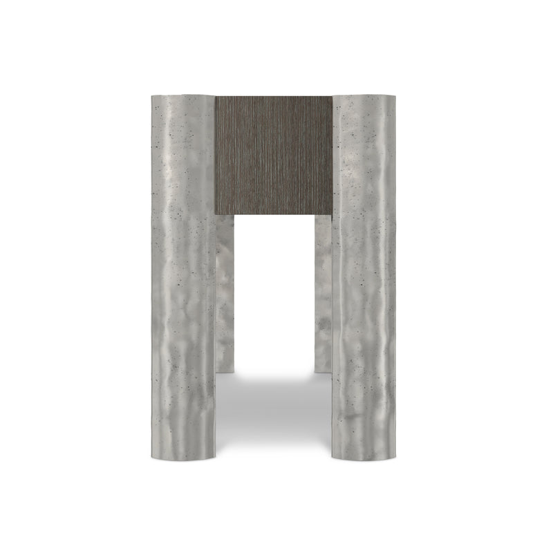 Bernhardt Prado Nightstand in Porcini & Bright Graphite Finishes
