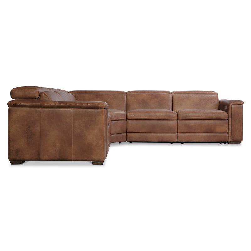 Bernhardt Lioni Leather 3-Piece Power Motion Sectional