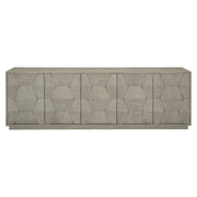 Bernhardt Linea Entertainment Console in Cerused Greige Finish