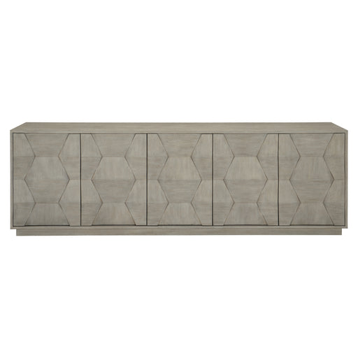 Bernhardt Linea Entertainment Console in Cerused Greige Finish