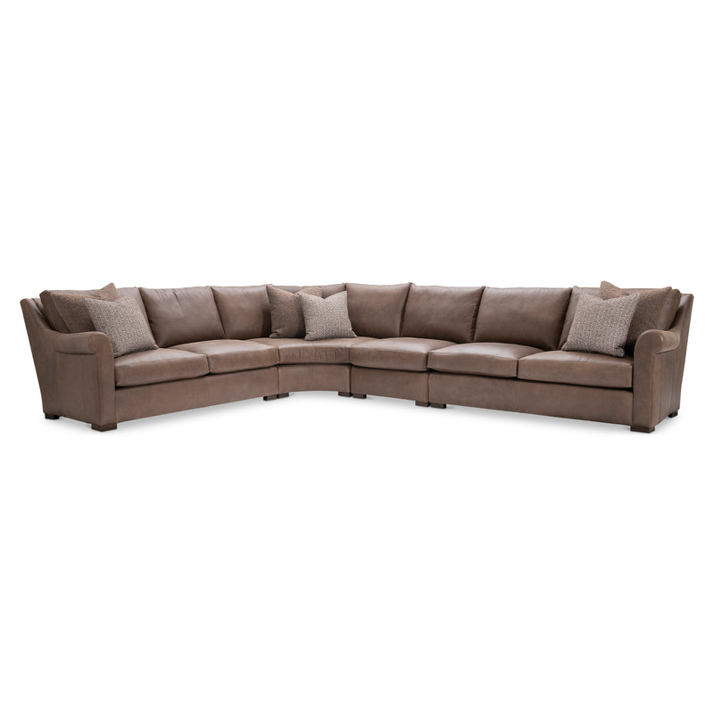 Bernhardt Keirnan 4-Piece Leather Sectional