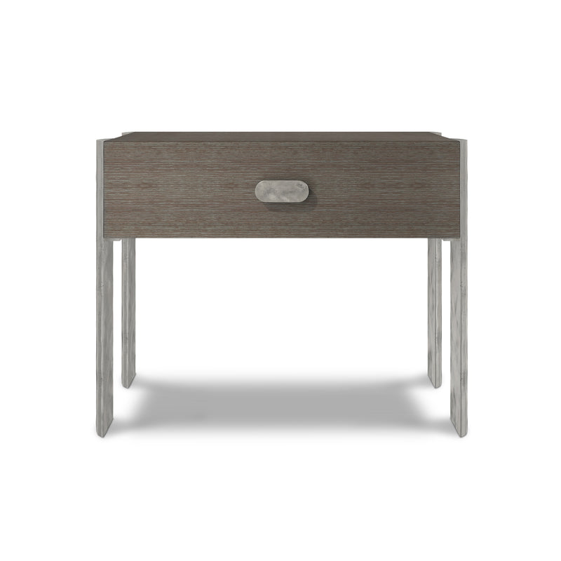 Bernhardt Prado Nightstand in Porcini & Bright Graphite Finishes