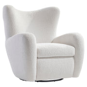 Bernhardt Silvi Fabric Swivel Chair, White