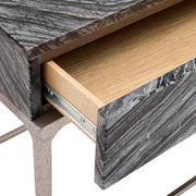 Bernhardt Linea Black Marble Nightstand
