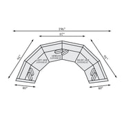 Bernhardt Soleil 3-Piece Fabric Sectional